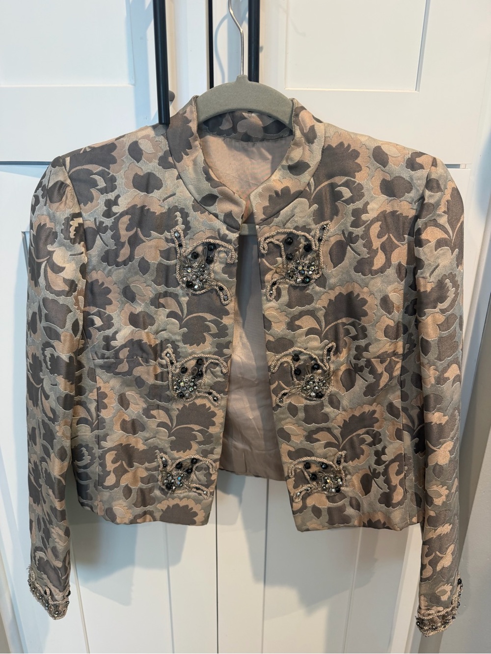 Vintage Woven Beaded Blazer